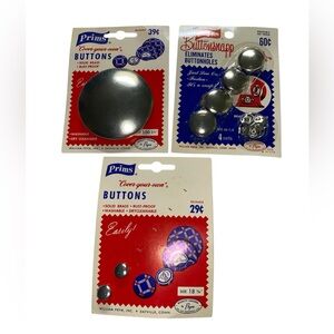 *9A Prims Buttonsnapp Package 4 Set Vintage Brass Eliminates Button holes